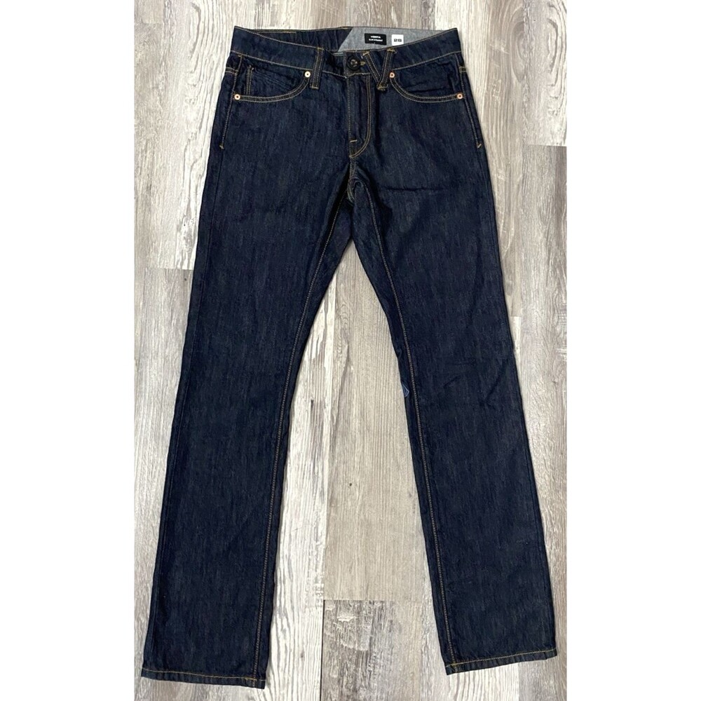 Volcom Vorta Slim Straight Jeans Size 28 Dark Wash Mens